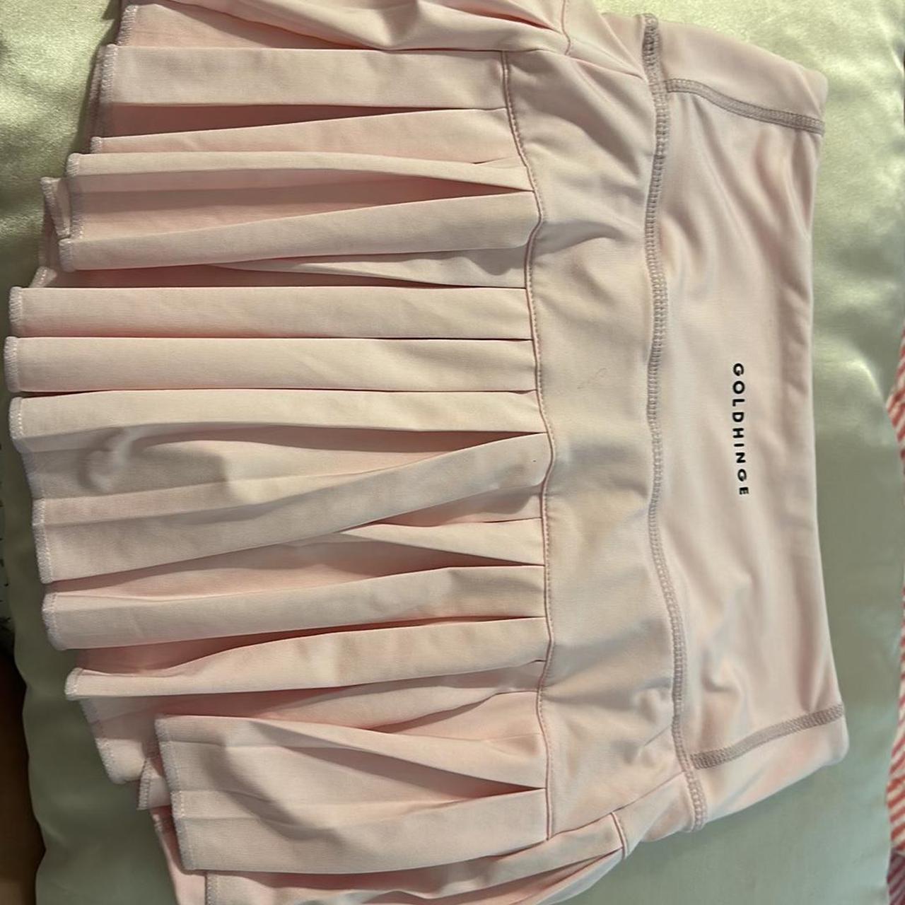 baby pink gold hinge skirt barely worn super... Depop