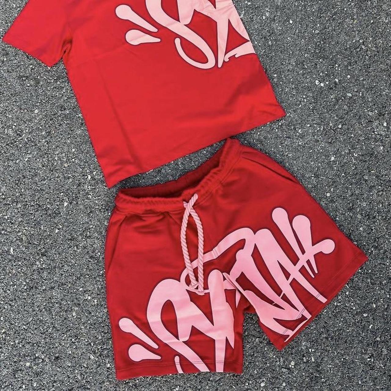 syna world red short and shirt set - Depop