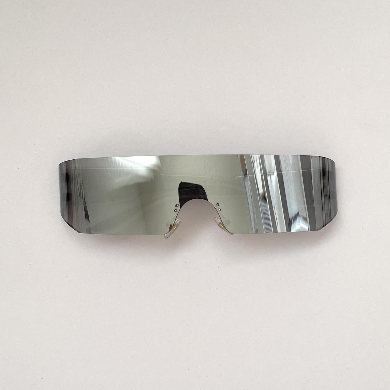Brand New silver mirror flat top frame wrap around... Depop