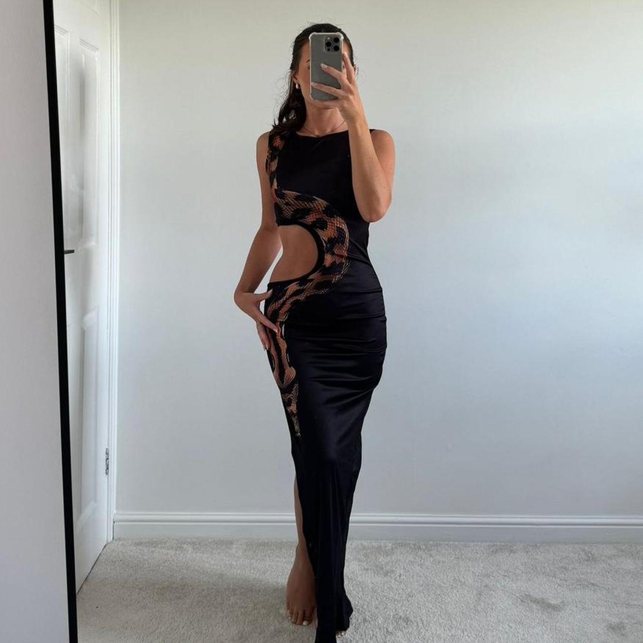 NOT MURCI Stunning black maxi dress with open side. Depop