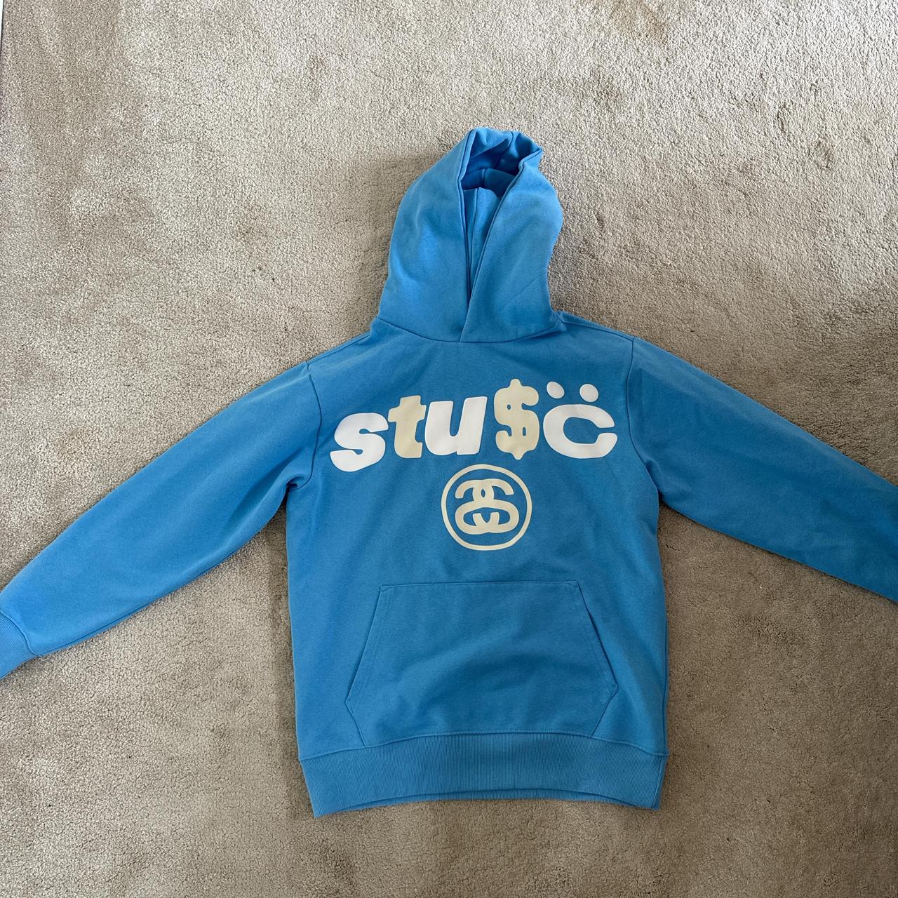 Light blue stussy hoodie best sale