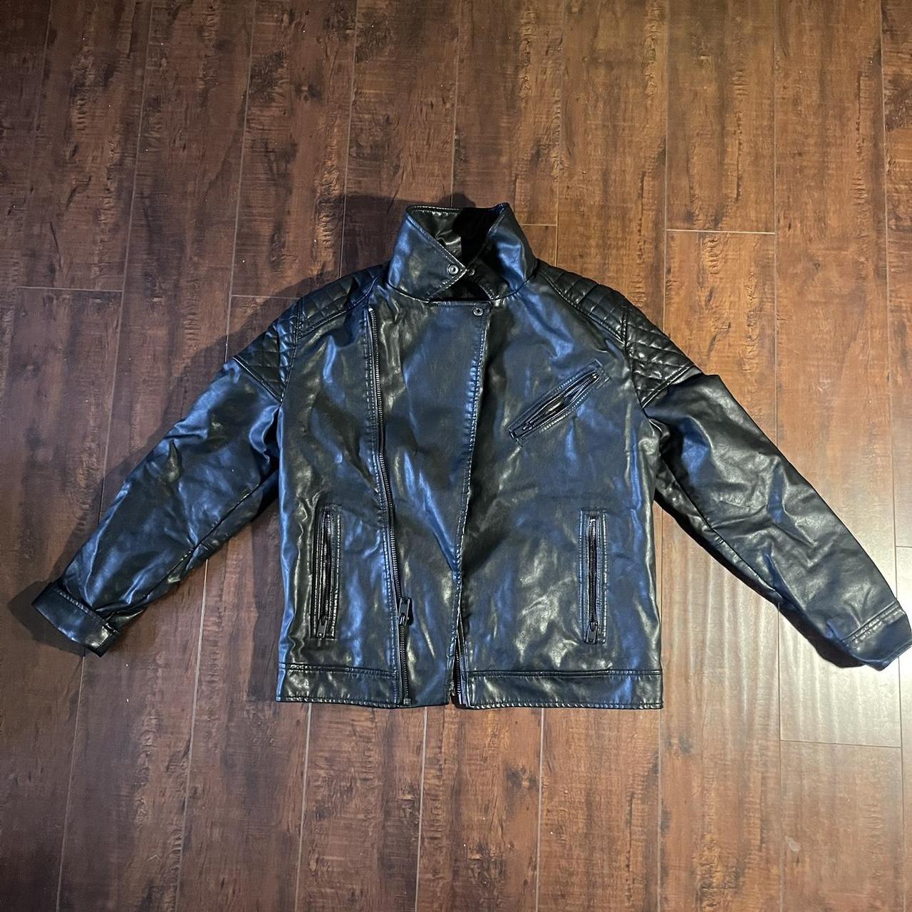 Express men's leather jacket best sale