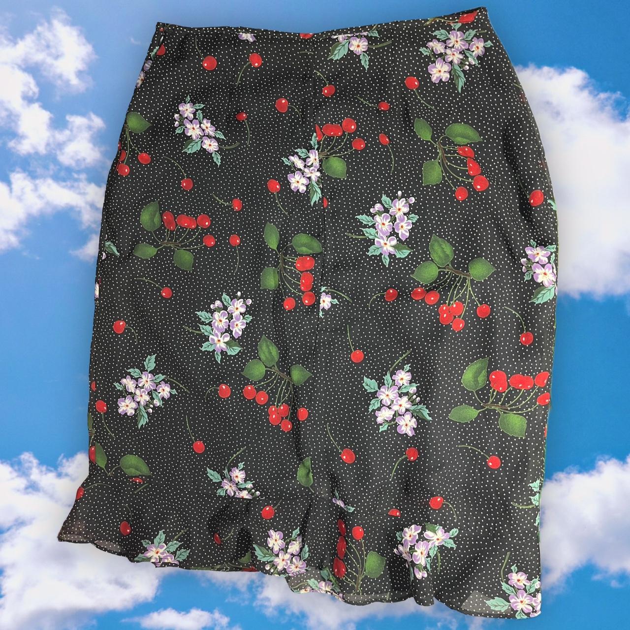Uniform John Paul Richard trumpet skirt with cheery... Depop