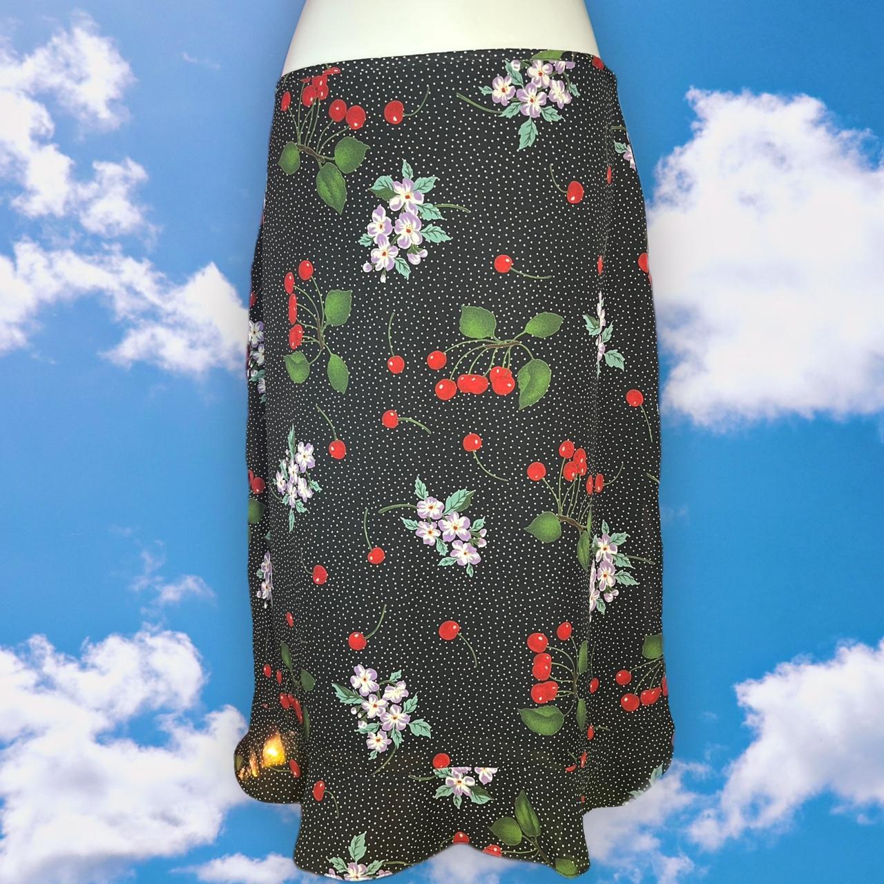 Uniform John Paul Richard trumpet skirt with cheery... Depop