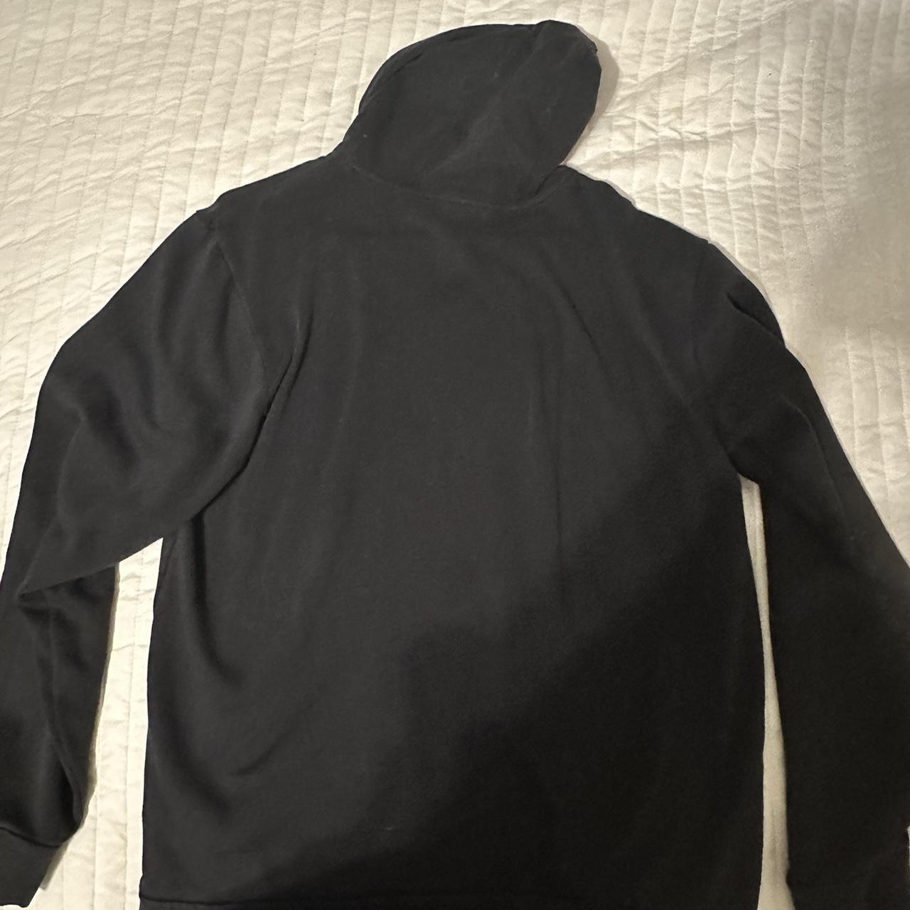 Adidas All Black Hoodie Large - Depop