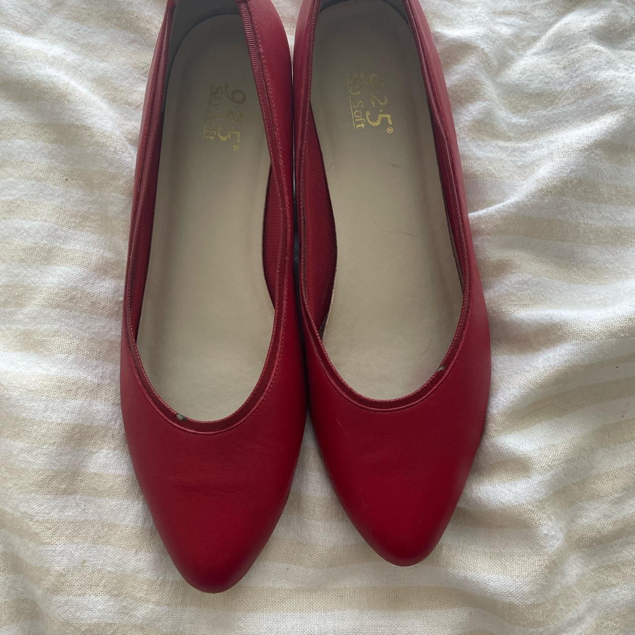 Vintage Red Ballet Flats #redflats #flats #indie... - Depop