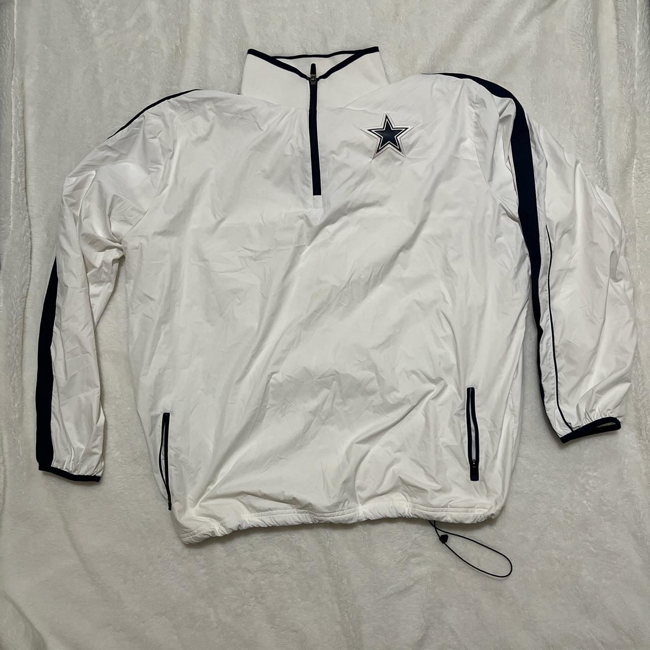 modern nike nfl cowboys white quarter zip jacket - - Depop