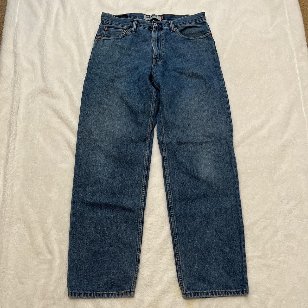 Vintage Aesthetic Levis 550s Faded Blue Jeans - Size... - Depop