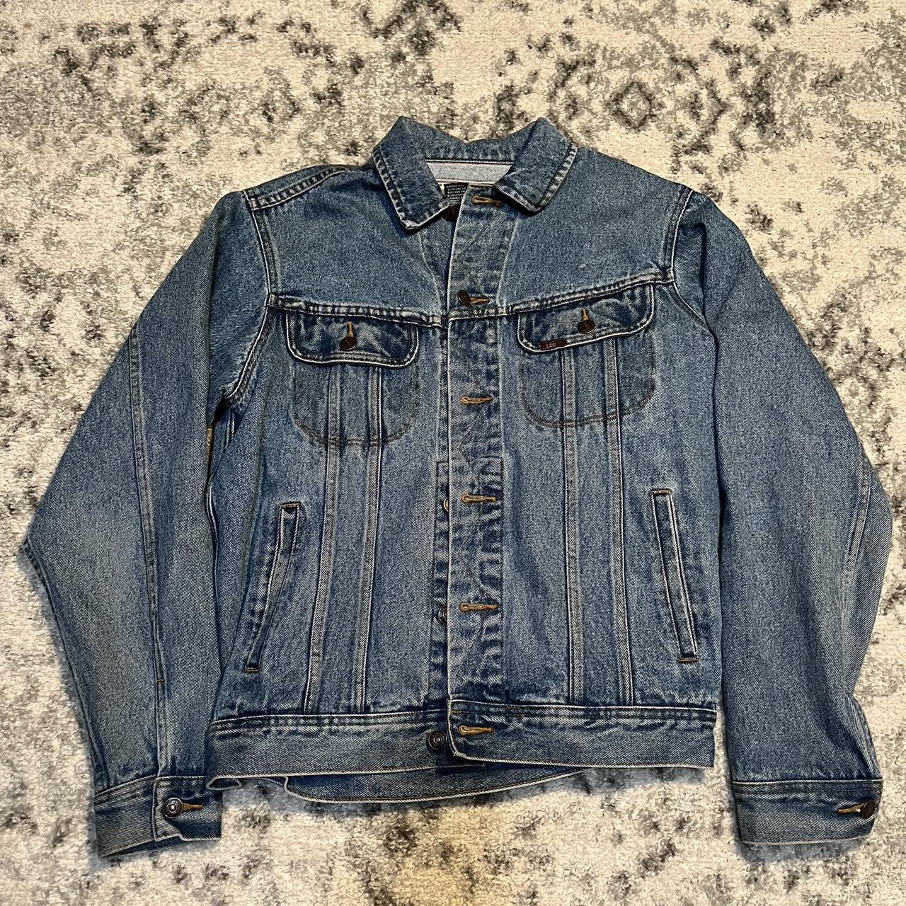 Vintage Lee Blue Denim Jacket - Size S - Flaws... - Depop