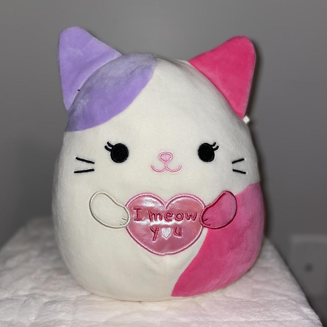 SQUISHMALLOW CALICO VALENTINES KITTY TIFFANY 8” CAT I MEOW YOU