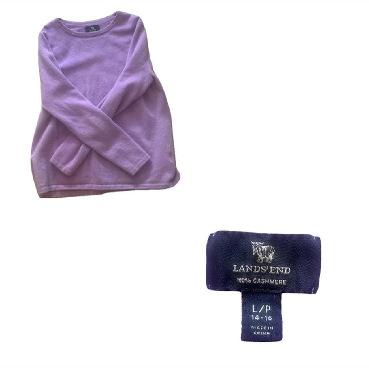 Lands' End Women's Purple Jumper Depop