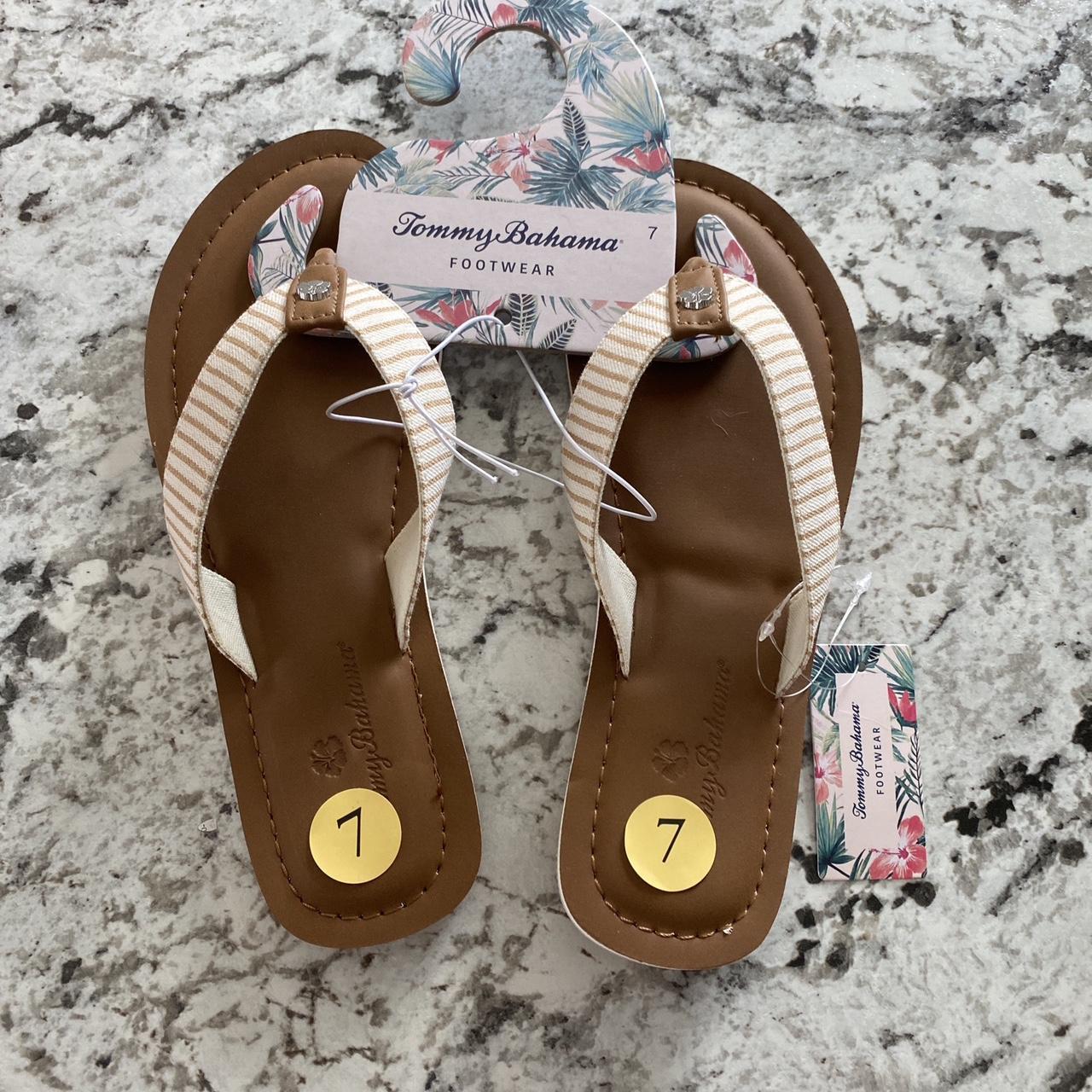 Tommy Bahama Women's White and Tan Sandals