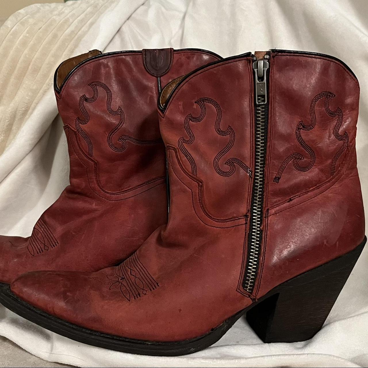 Women's Red Boots Depop