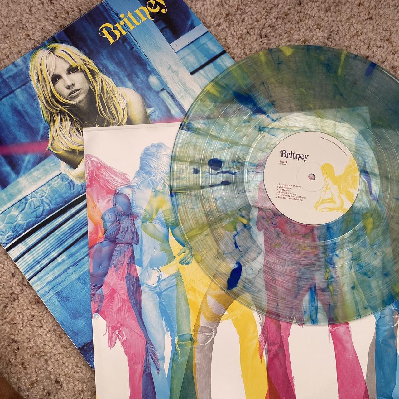 Britney deals Spears Urban Outfitters Clear w/ Blue & Yellow Splatter vinyl record