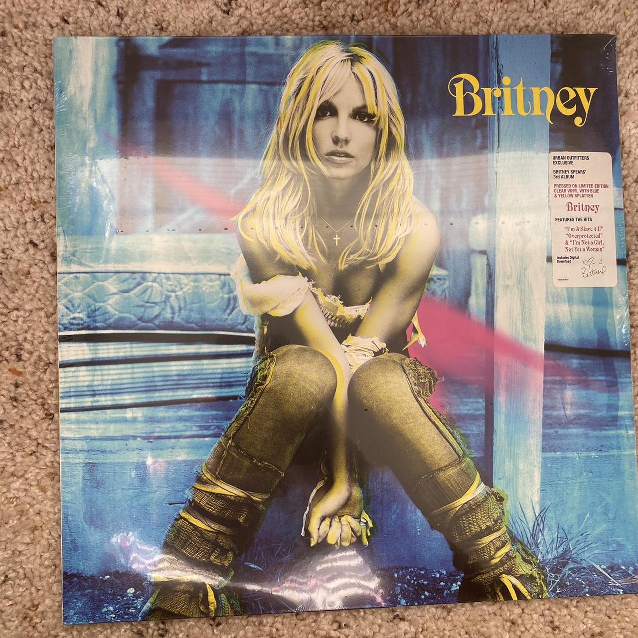 Britney deals Spears Urban Outfitters Clear w/ Blue & Yellow Splatter vinyl record