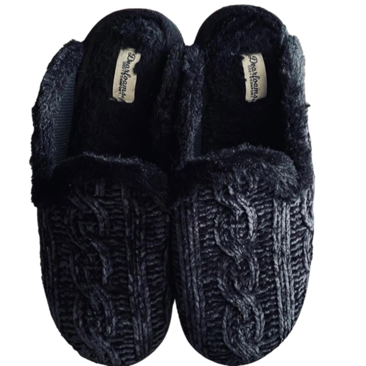 Dearfoams Women's Black Slippers