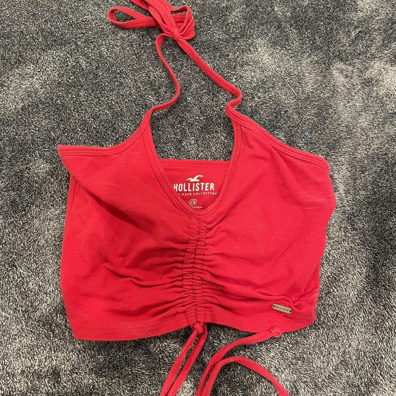 Hollister red deals crop top