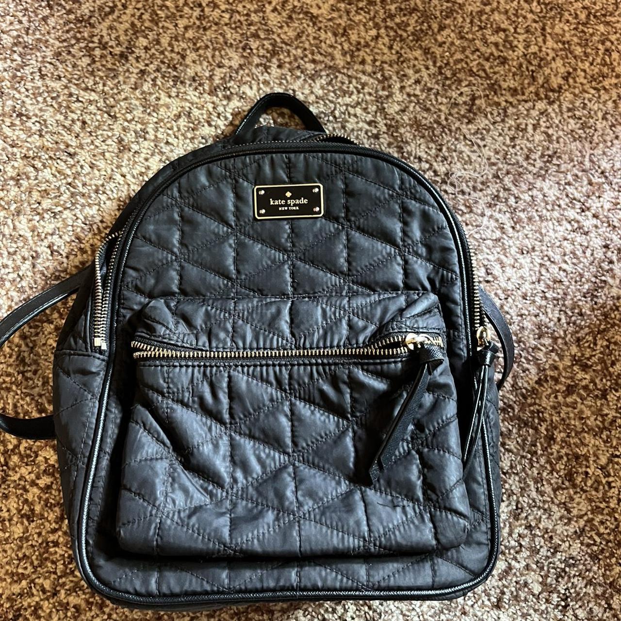 kate spade mini backpack in perfect condition almost... Depop