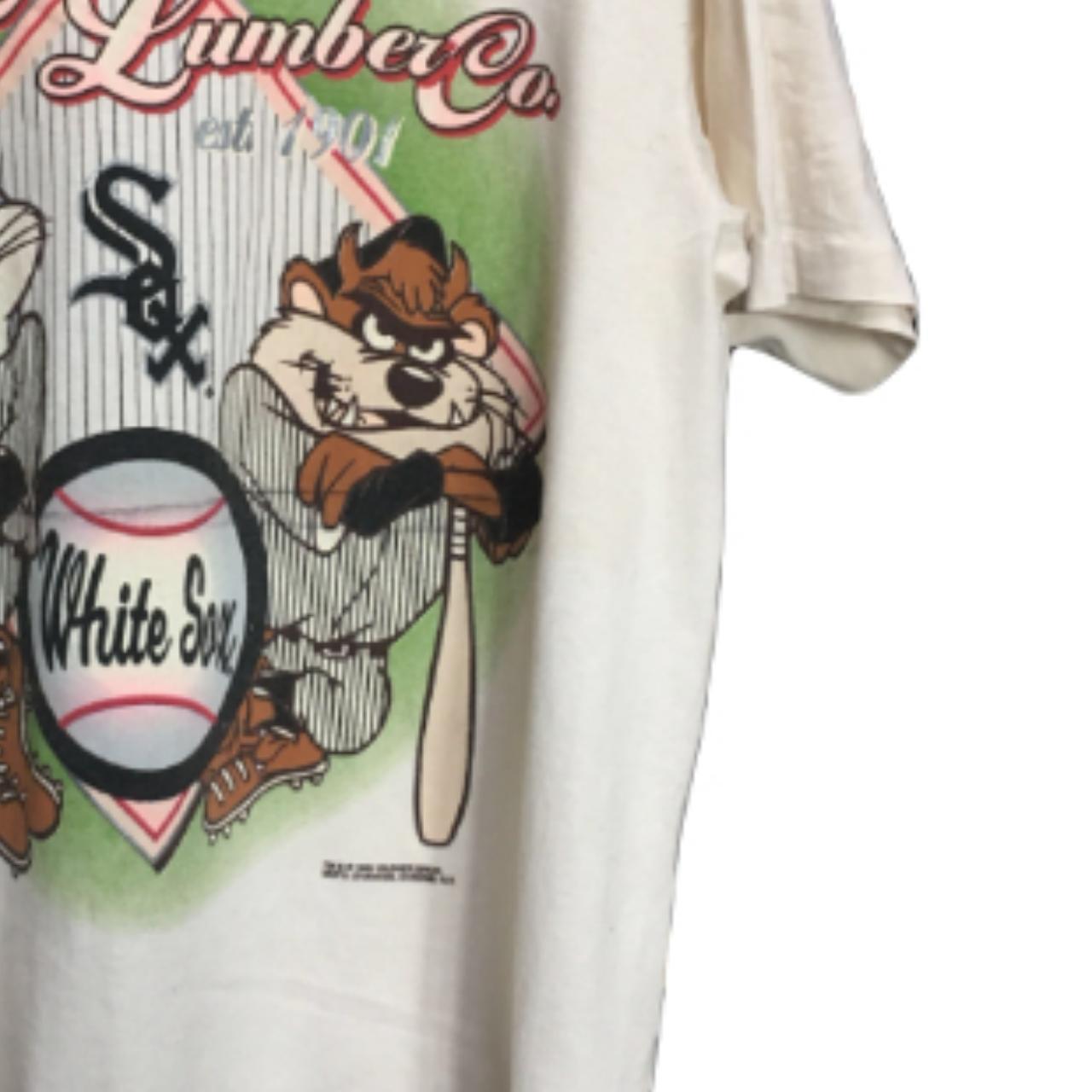 90s Vintage Looney Tunes Shirt Size Medium Vtg White Sox 