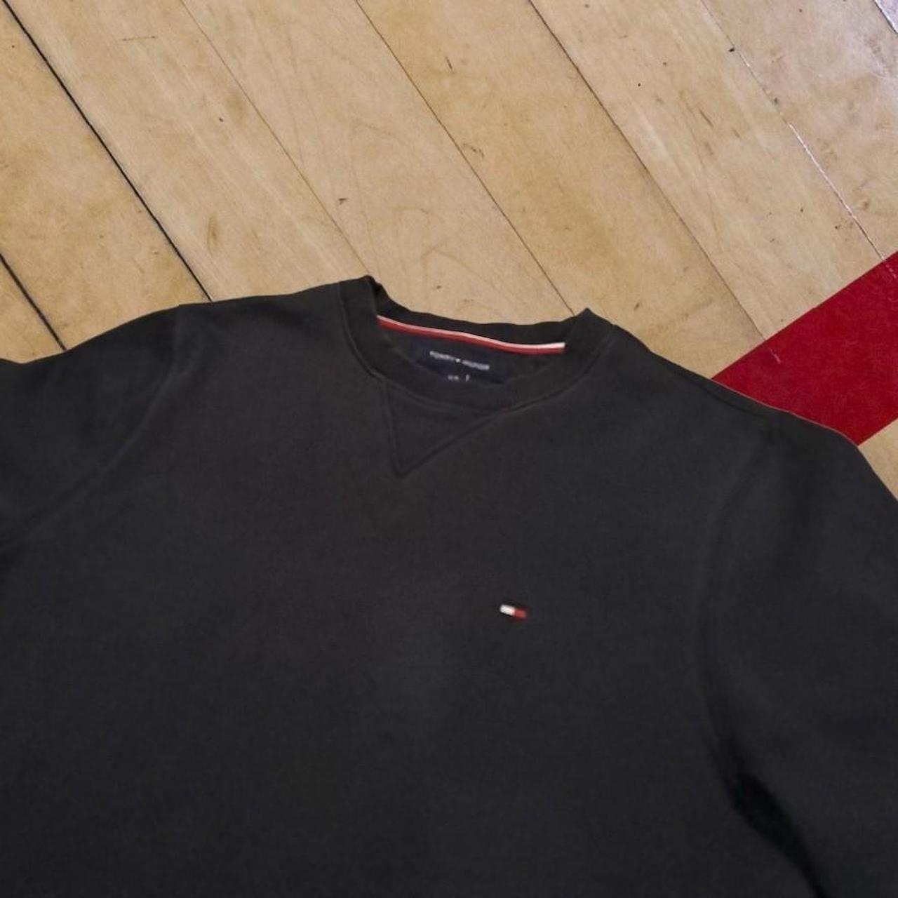 Black Tommy Hilfiger Crewneck. Perfect for going out... - Depop