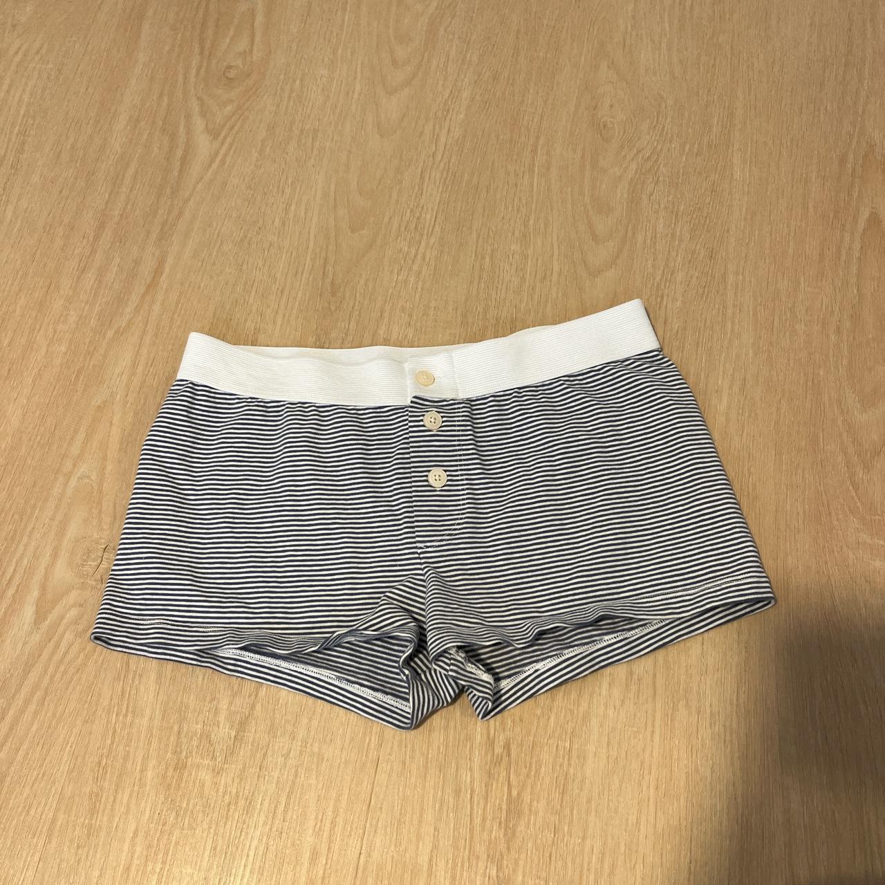 Brandy boxers Blue and white striped No flaws... - Depop