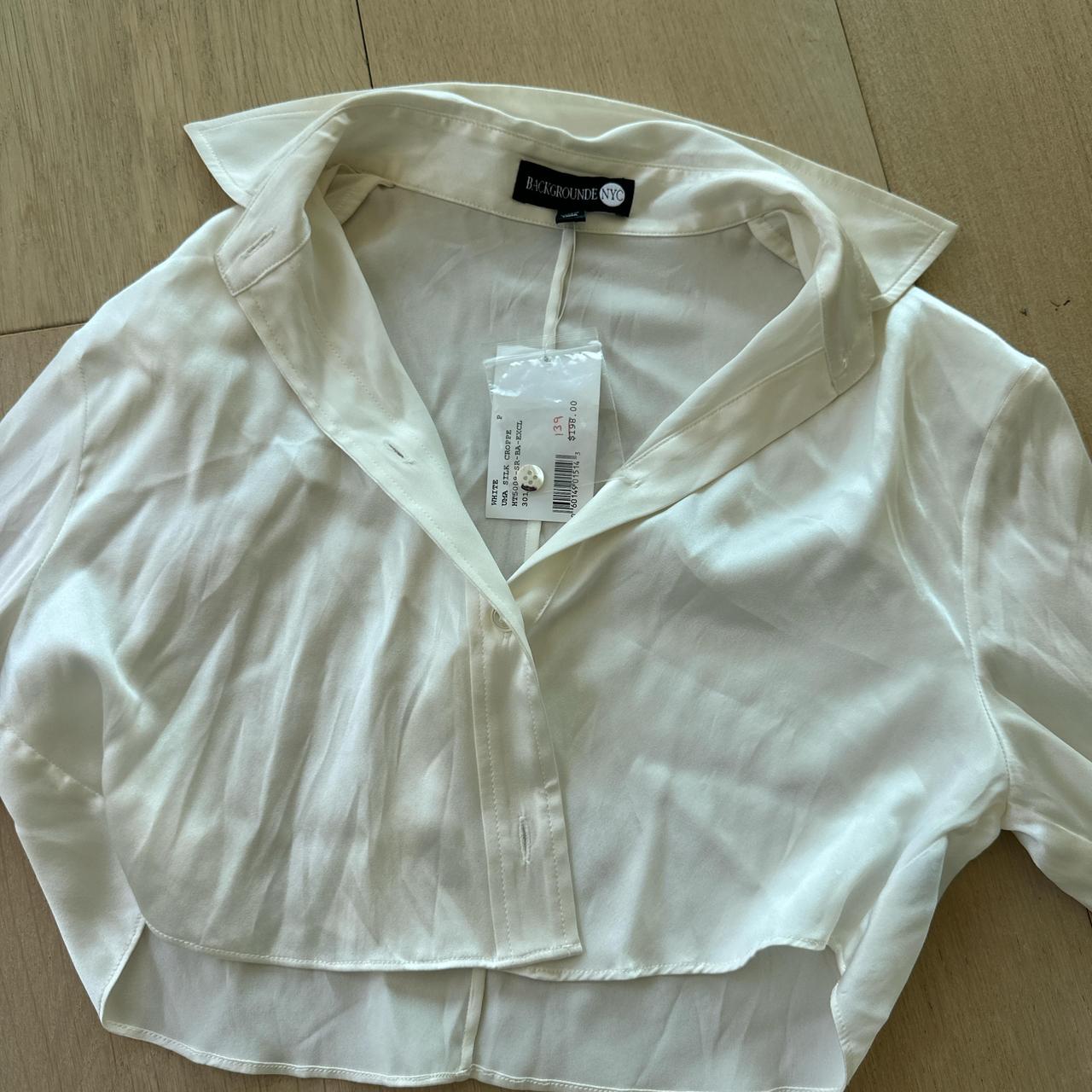 Reformation Women's Crop top White/Cream XS – cropped silk