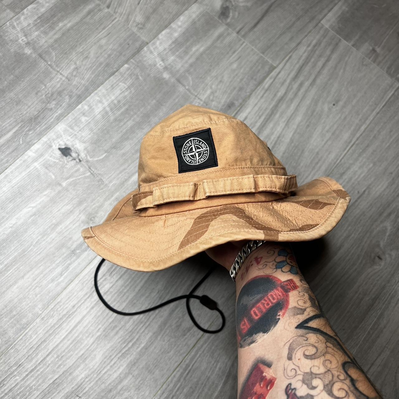 Stone island x supreme camo hat Fits small/xs - Depop