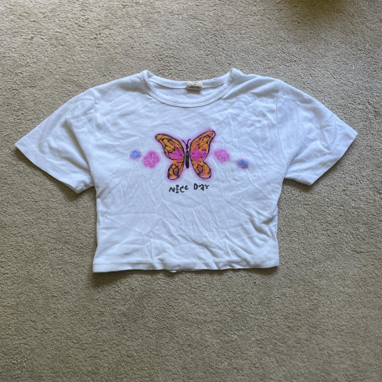 super cute urban outfitters baby tee 🎊🛍️💞 perfect for... - Depop