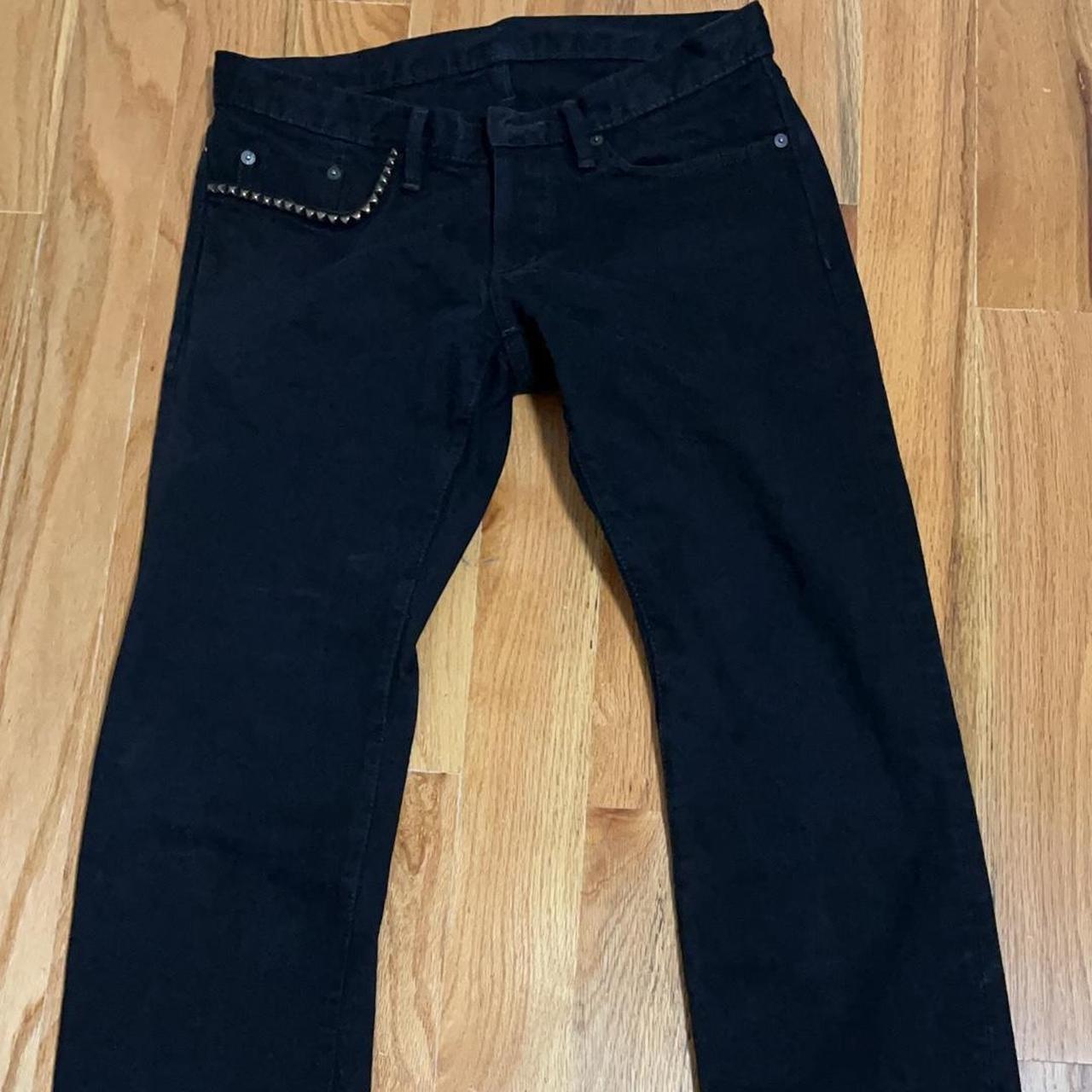 Hysteric Glamour jeans - dark black denim, looks | Depop