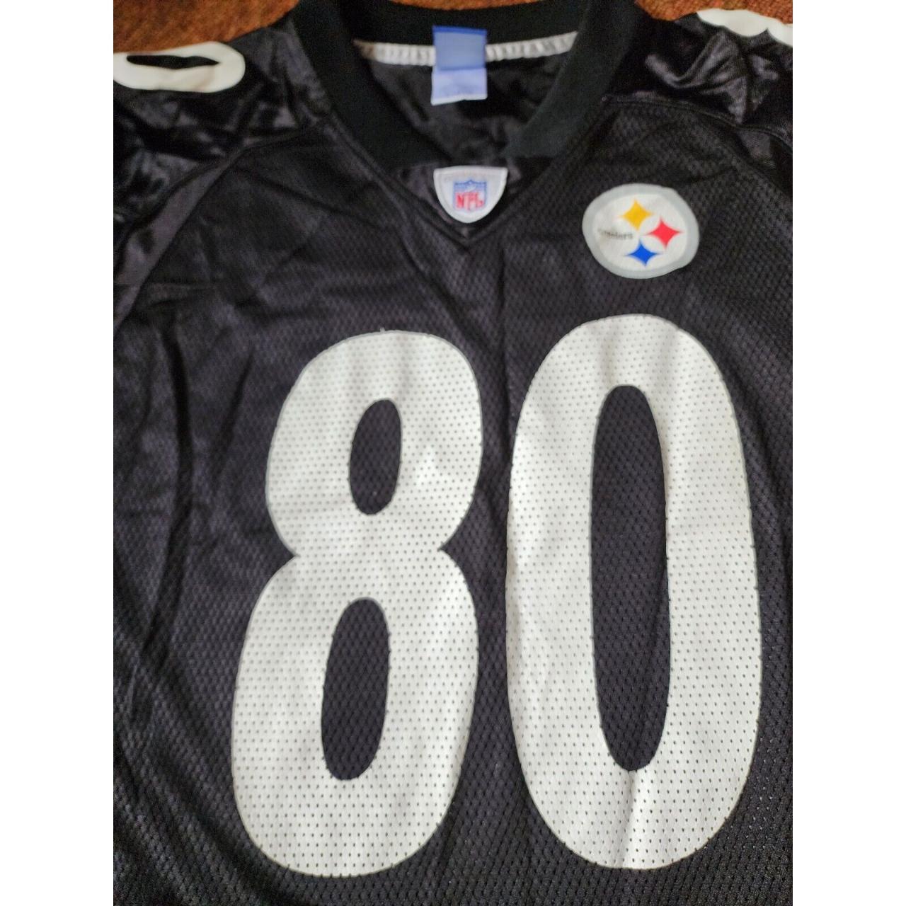 Plaxico Burress #80 Pittsburgh Steelers Reebok Men's Black Jersey Large