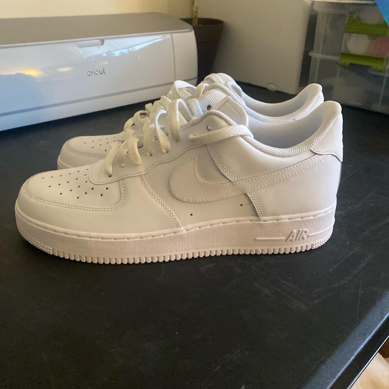 Nike Air Force 1 low tops, great, barely worn... - Depop