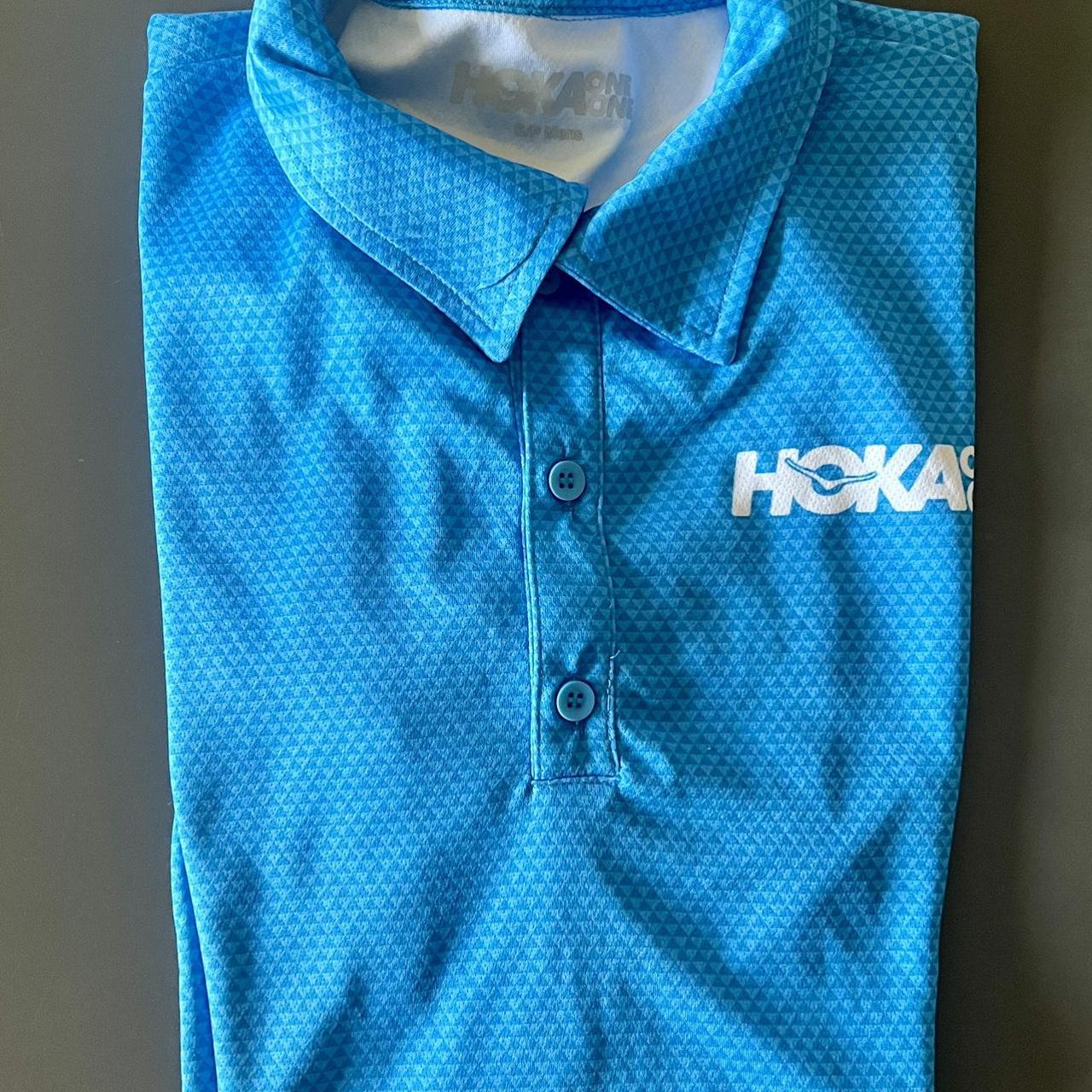 Men’s Hoka One One collared t shirt. Worn twice... - Depop