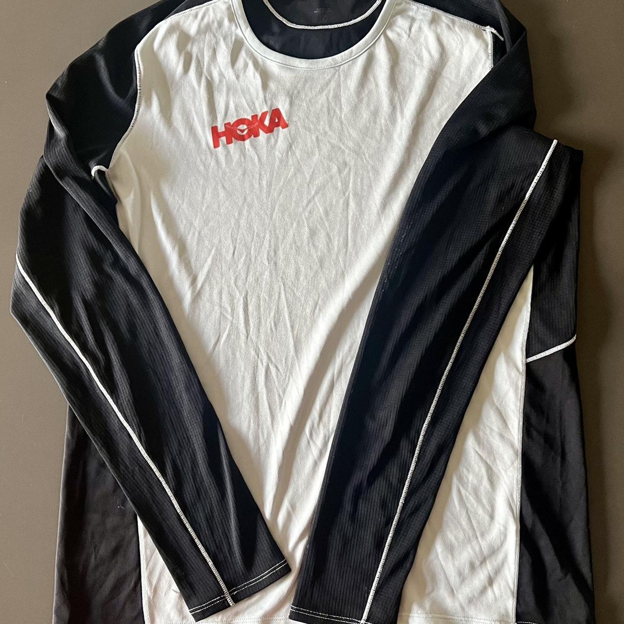 hoka one one black white