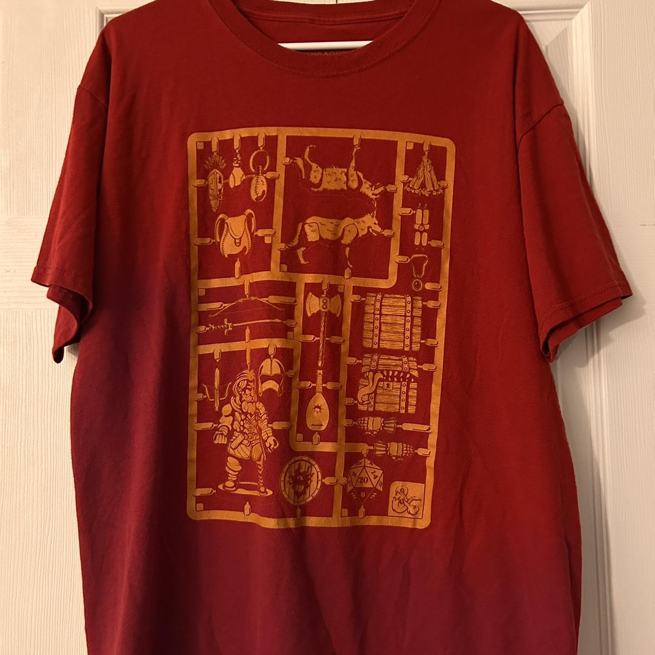 Men's Red and Gold T-shirt | Depop