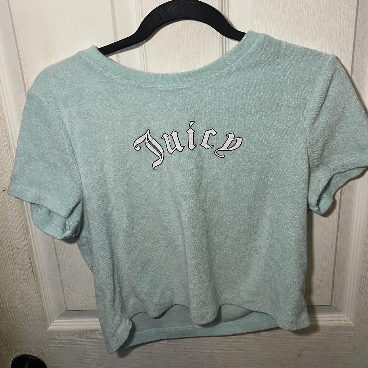 2000 Teal Juicy couture shirt Terry Clothe... Depop