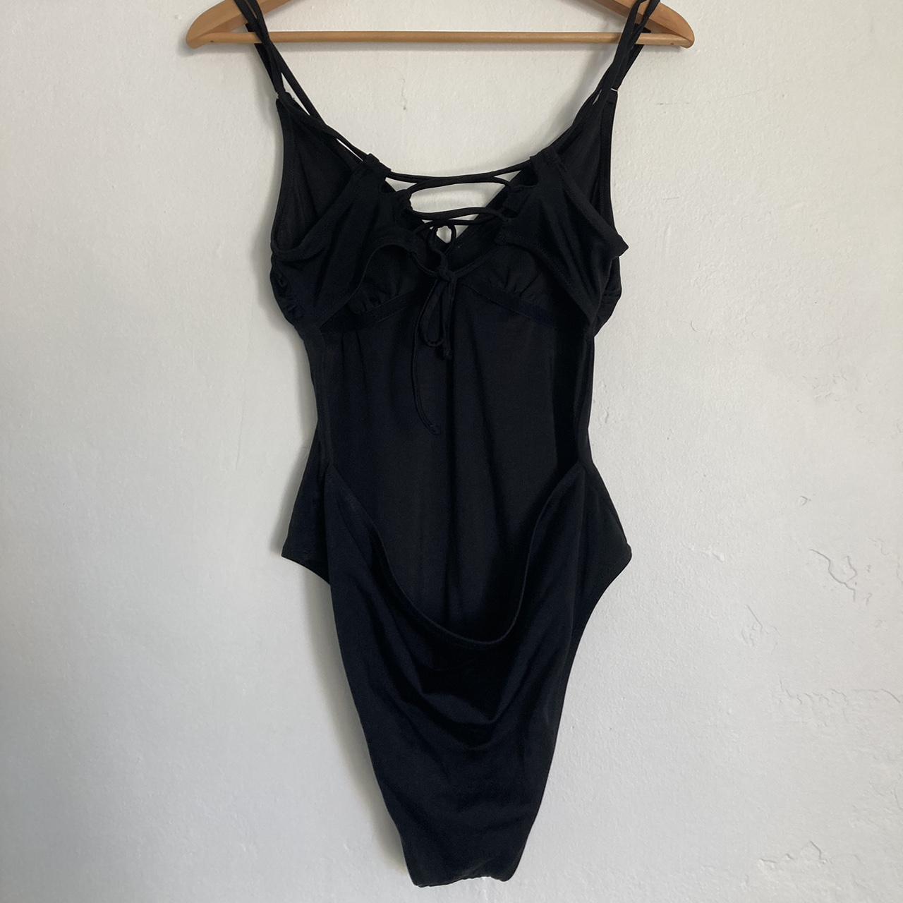 Strapping one piece swimsuit High cut legs, ties in... Depop