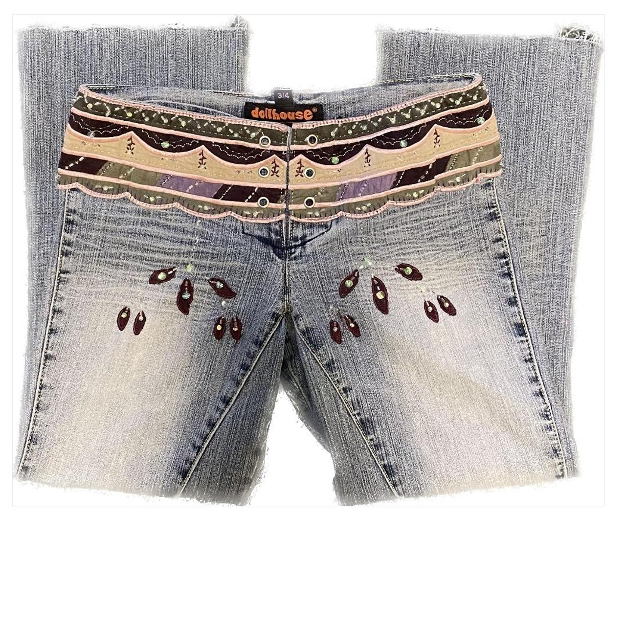 Dollhouse low rise embroidered capri jeans 28 UGH... Depop