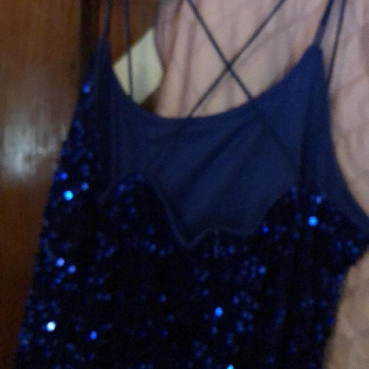 David's Bridal Women's Blue Dress Depop