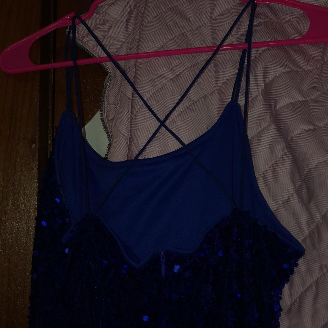 David's Bridal Women's Blue Dress Depop