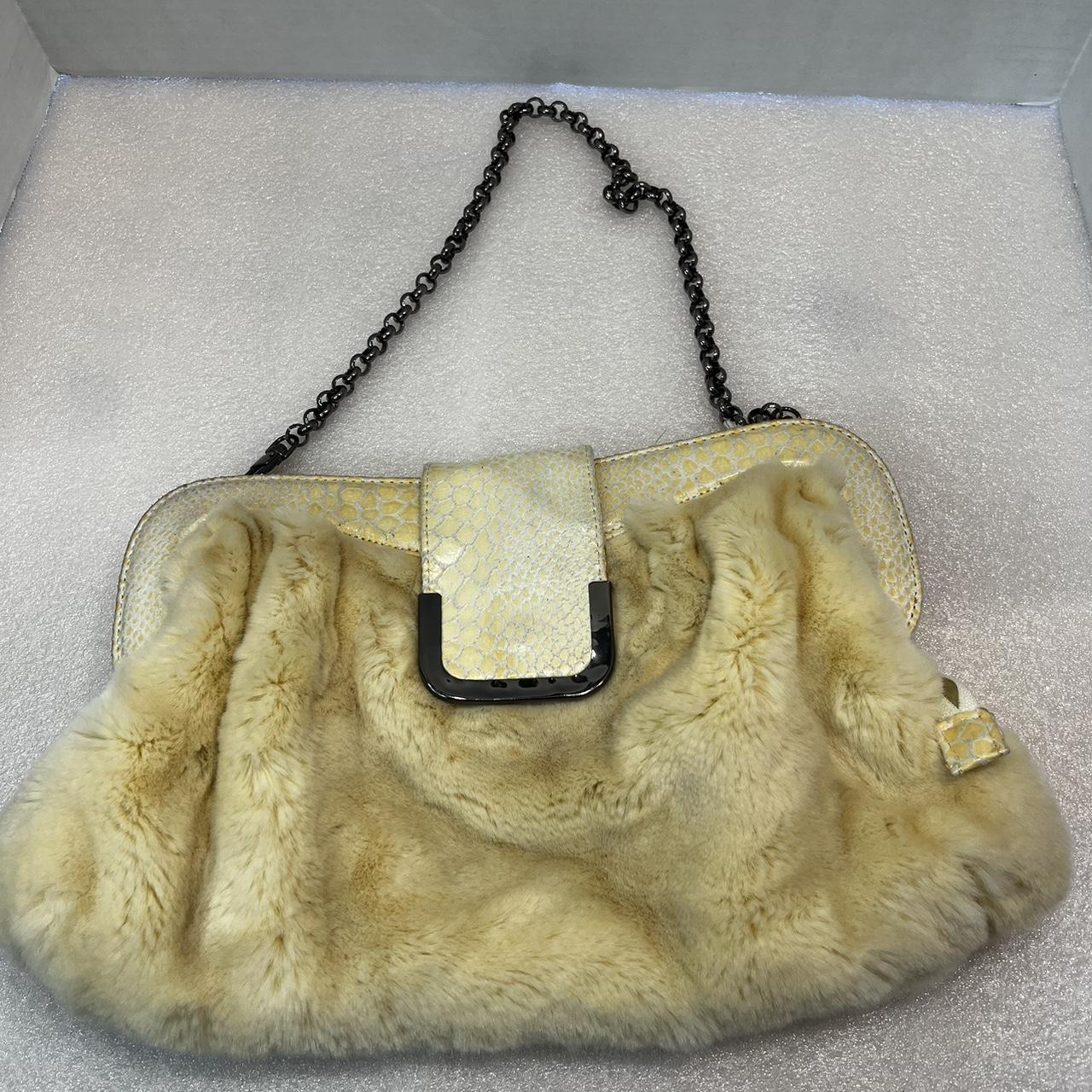 Donna Salyers Fabulous Furs Ivory Color Purse Chain