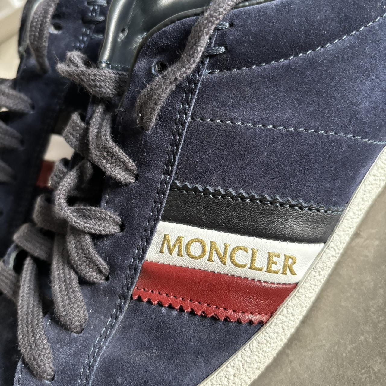 Moncler navy suede slip on shoes made in Italy buy