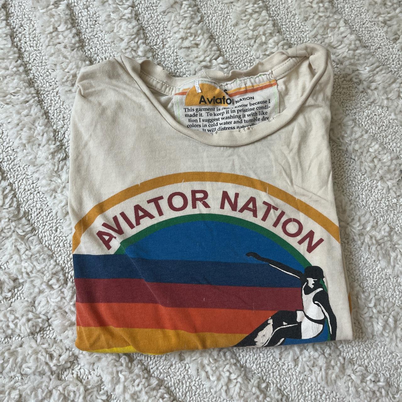 Aviator Nation Cream T-shirt (3)