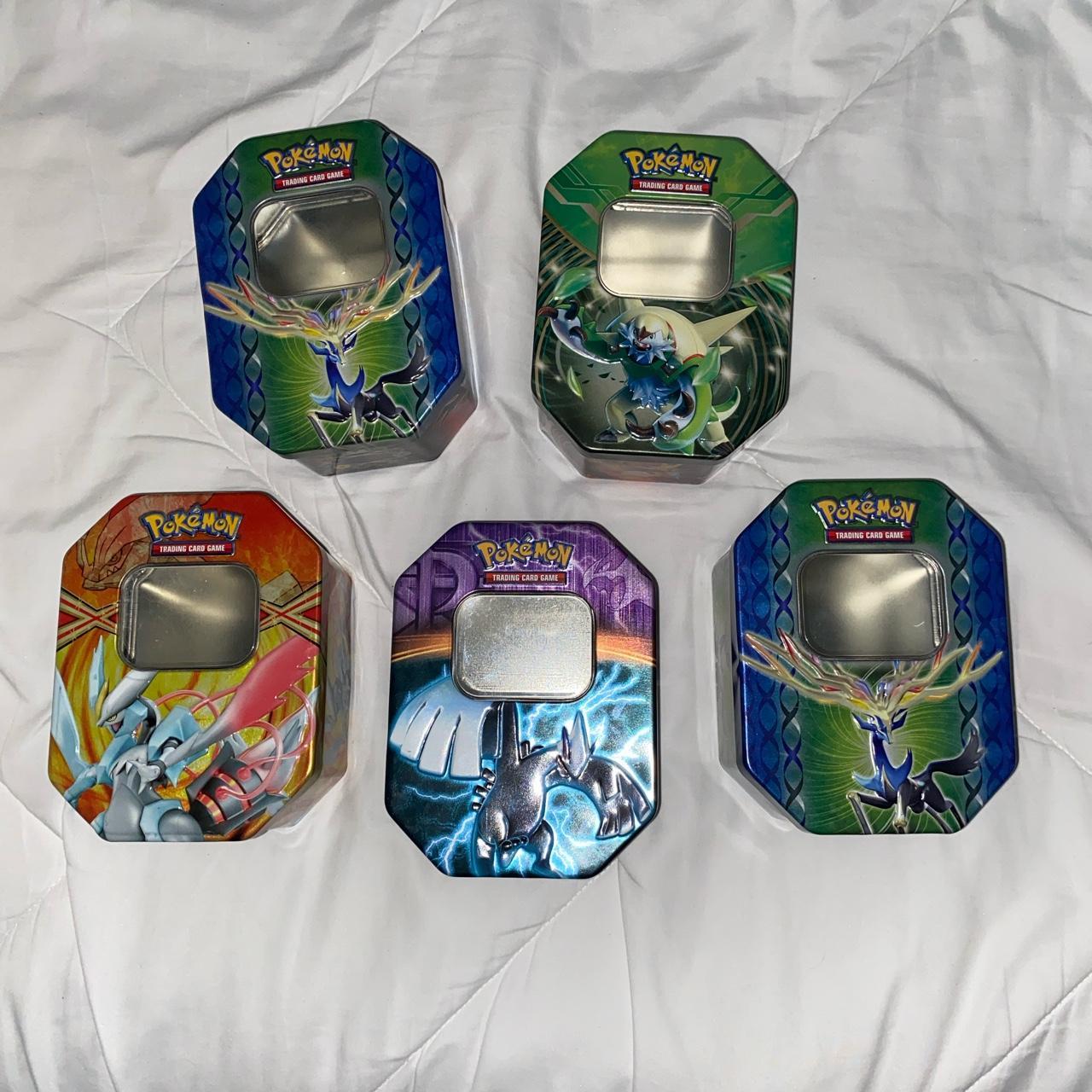 5 empty pokemon tins Price negotiable🤝 Depop