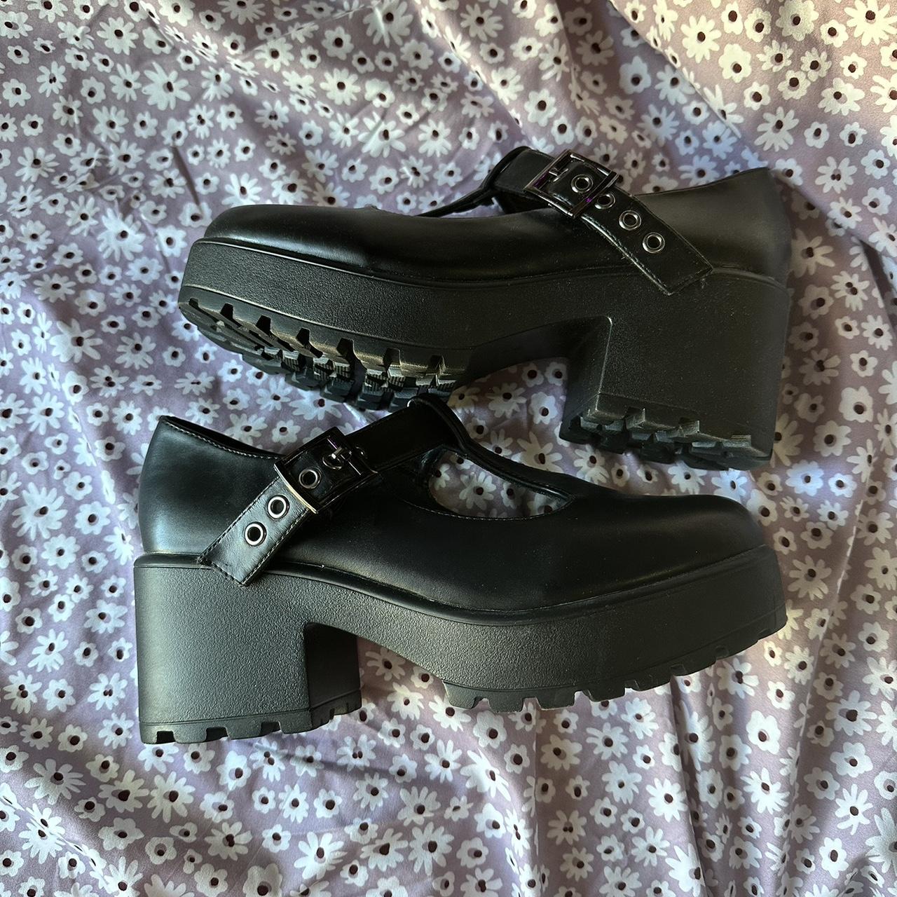 Nasty Gal Women's Black and Grey Footwear | Depop