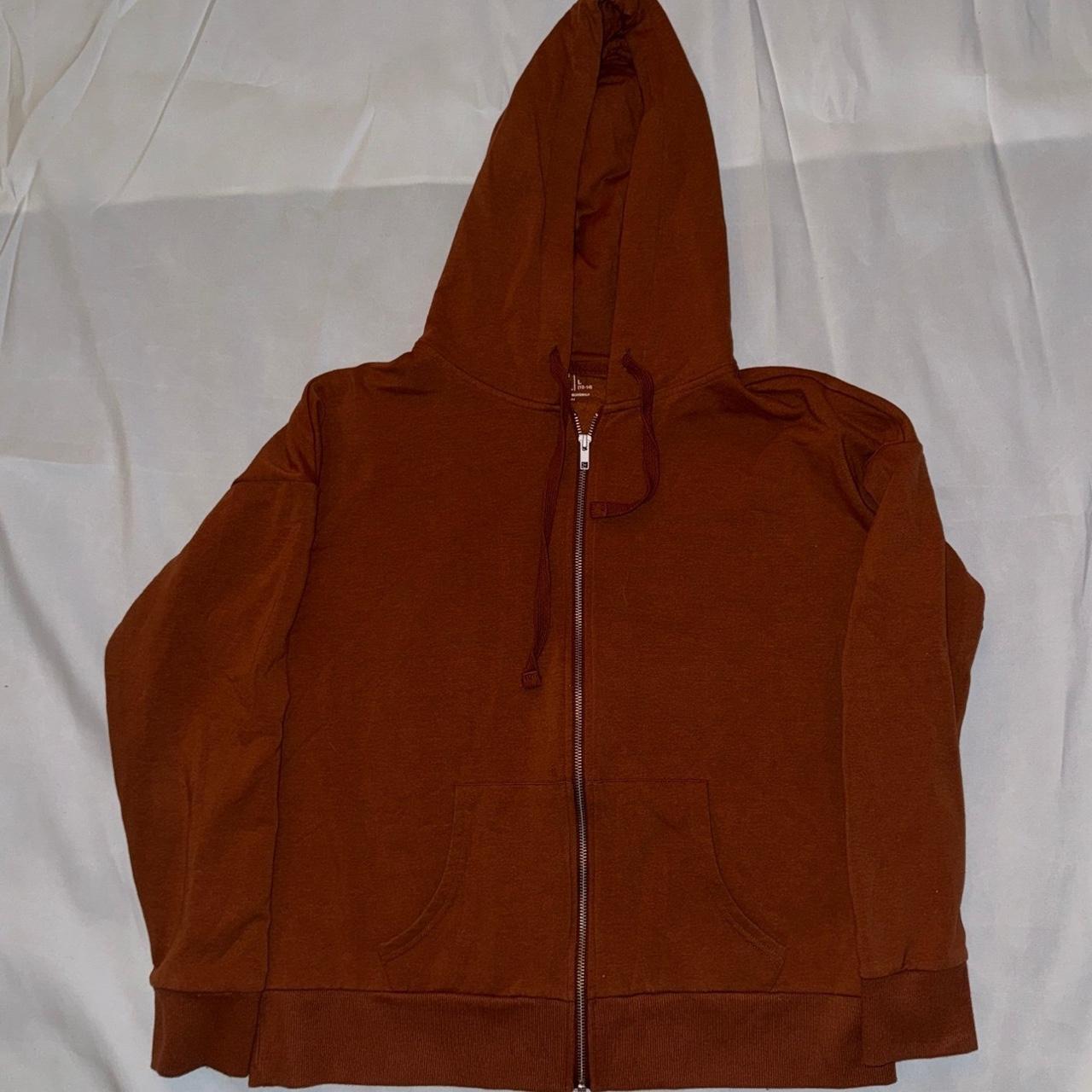 Burnt orange zip up hoodie best sale