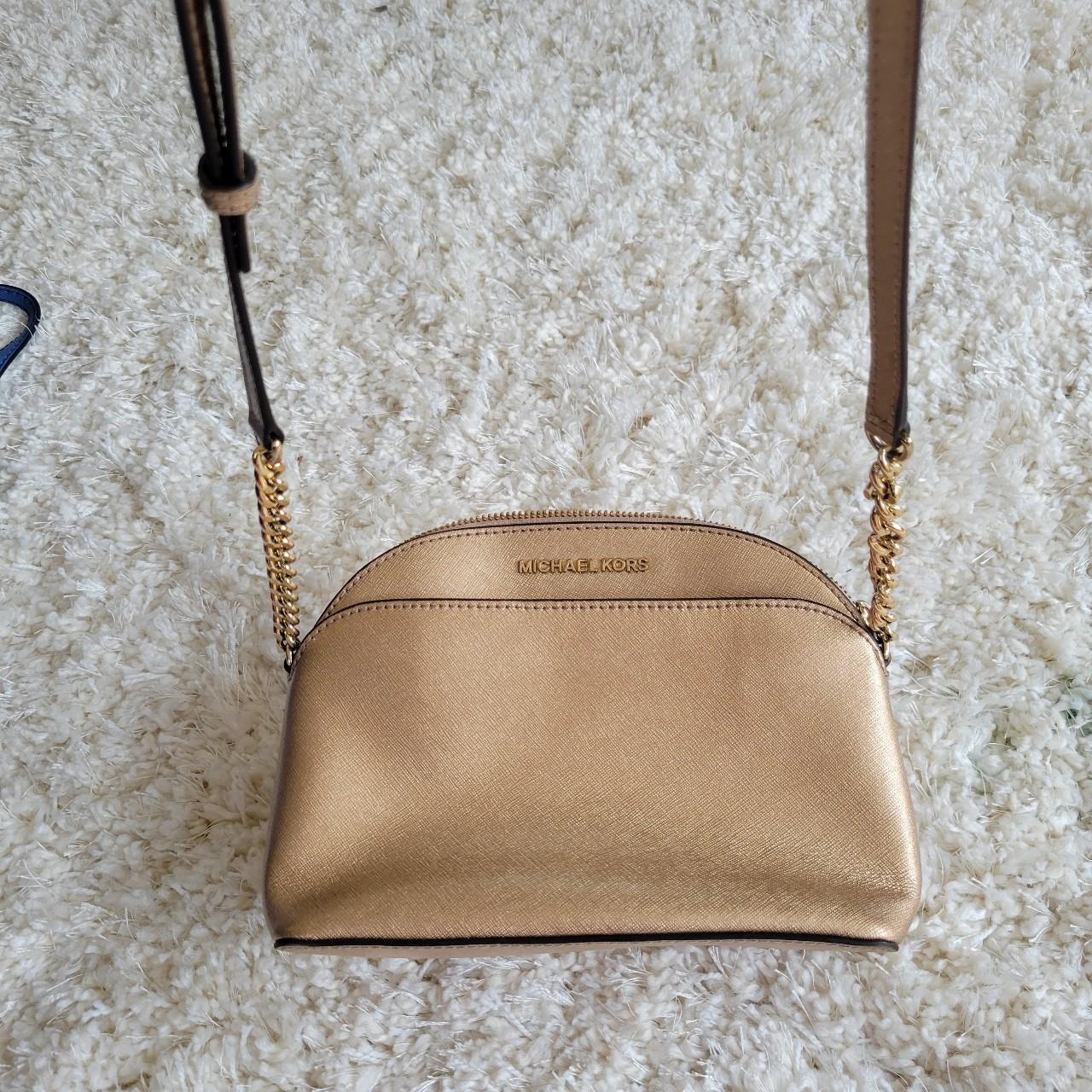 Michael Kors rose gold crossbody chain wallet/purse - Depop