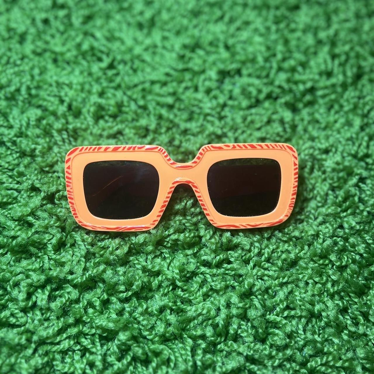 Orange and Red Retro Shein Glasses sheinglasses... Depop