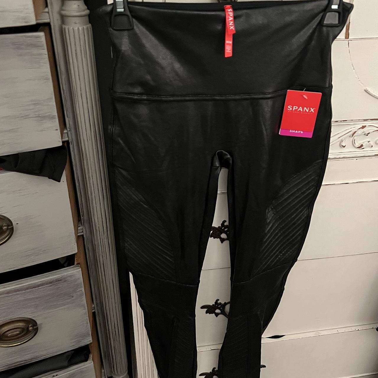 NWT SPANX MOTO LEATHER LEGGINGS , never worn- missed