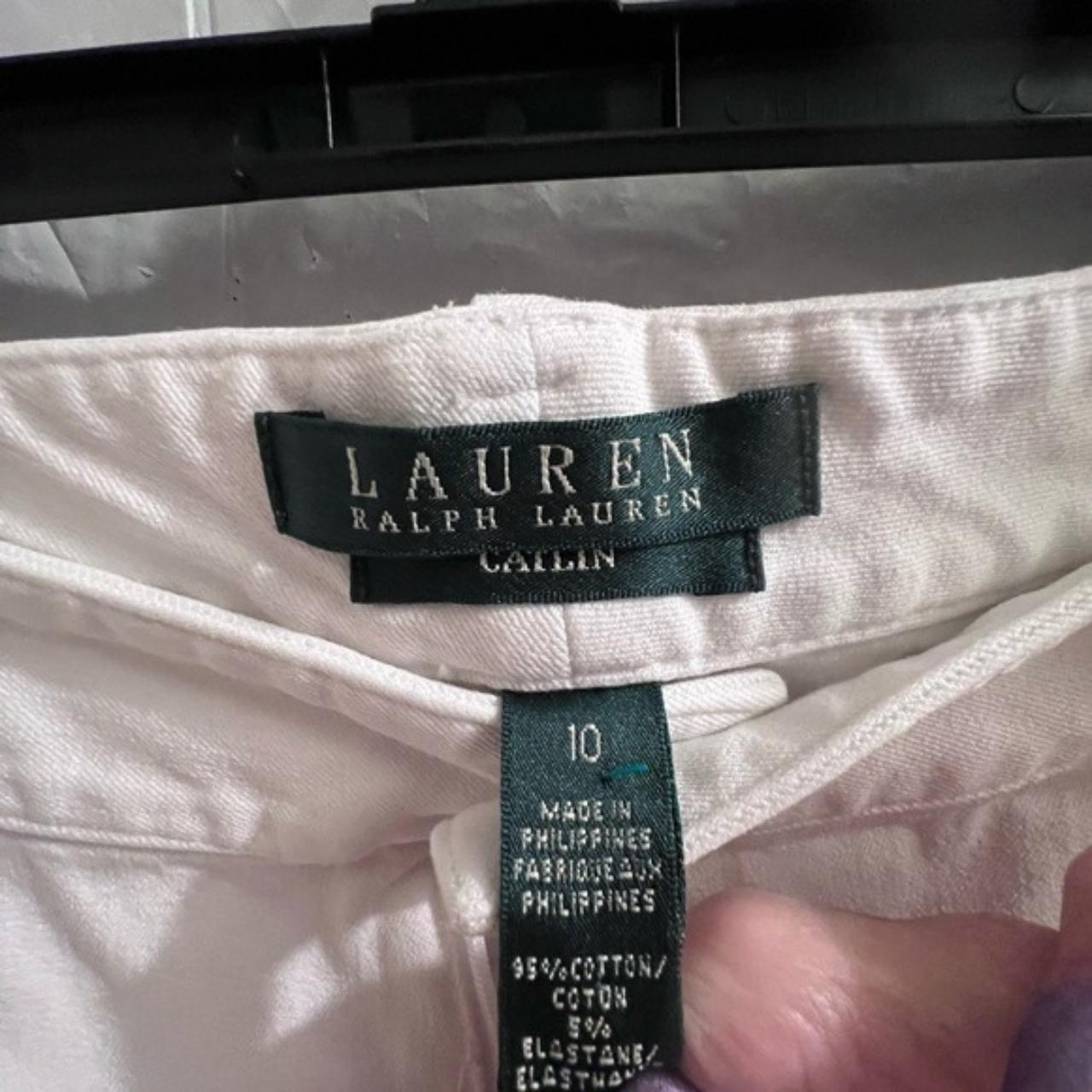 Like new lauren ralph lauren caitlin white jeans - Depop