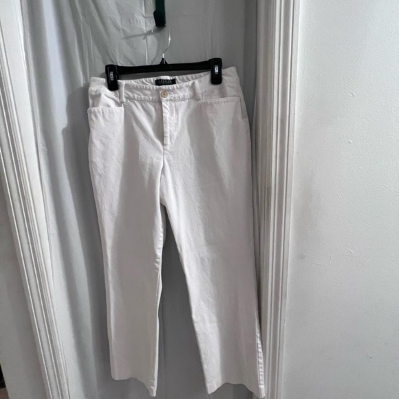 Like new lauren ralph lauren caitlin white jeans Depop